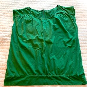 Loft size large top with back zipper Kelly green